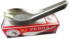 12 Pcs, Zebra Thai Stainless Steel, Rice, Soup Spoon - New!