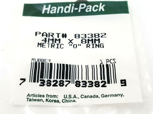 Lot of 16 Handi-Pack 83382 4mm x 8mm Metric O Rings - Picture 3 of 7