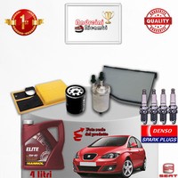 Kit Wartung ÖLfilter ZüNdkerzen Seat Altea 1.4 16V 63KW 86CV Ab 2013