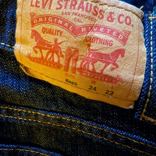 Levis Boys 505 Regular Jeans Size 8 Dark Wash Adjustable Waist - Picture 3 of 7