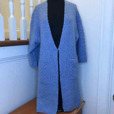 Basic House Oversized Light Blue Cardigan Sweater Size XS