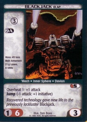 Battletech CCG: Blackjack BJ2 [Ungraded] from set Premiere Unlimited BT WOTC Wiz
