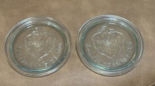 Lot of 4 Weck Canning Jar LIDS Rundrand-Glas 100 German  Large Glass Lids ONLY