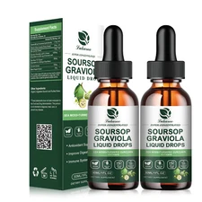2Packs Soursop Graviola Liquid Drops,With Sea Moss Turmeric Vitamin,Immune Boost
