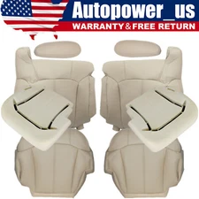 For 2000 2001 2002 Chevy Tahoe Front Leather Seat Cover Foam Cushion Light Tan