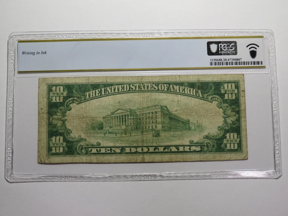 $10 1929 South Amboy New Jersey National Currency Bank Note Bill #3878 VF20 PCGS - Image 4 of 4