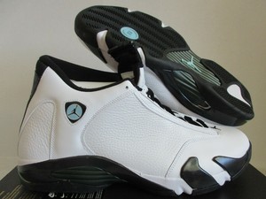 Nike Air Jordan 14 Retro Blanco-Negro-oxidado Verde Talla 17 [487471-106] |  eBay
