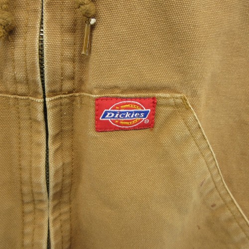 VTG Dickies Jacket Mens Large Brown Thermal Lined Canvas 90s Active Workwear - Picture 3 of 24