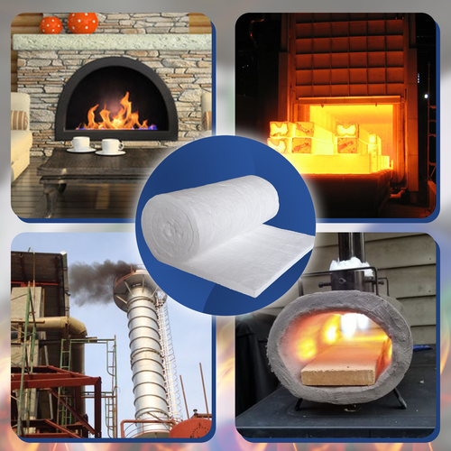 Coperta in fibra ceramica - 1”X12”X32”, 8LB, 2400F per stufa a legna forgiato forno ecc. - Foto 6 di 7