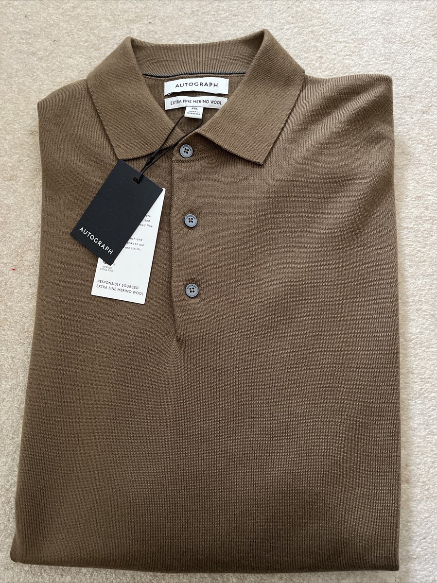 m&s merino wool polo