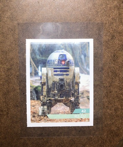 STAR WARS STICKER CARD (FRANCE) #42 - R2-D2 DAGOBAH (THE EMPIRE STRIKES BACK)