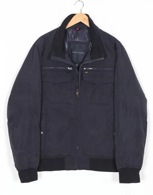 Doudoune bomber TOMMY HILFIGER homme taille XL bleu fermeture éclair intégral... - Photo 1/4