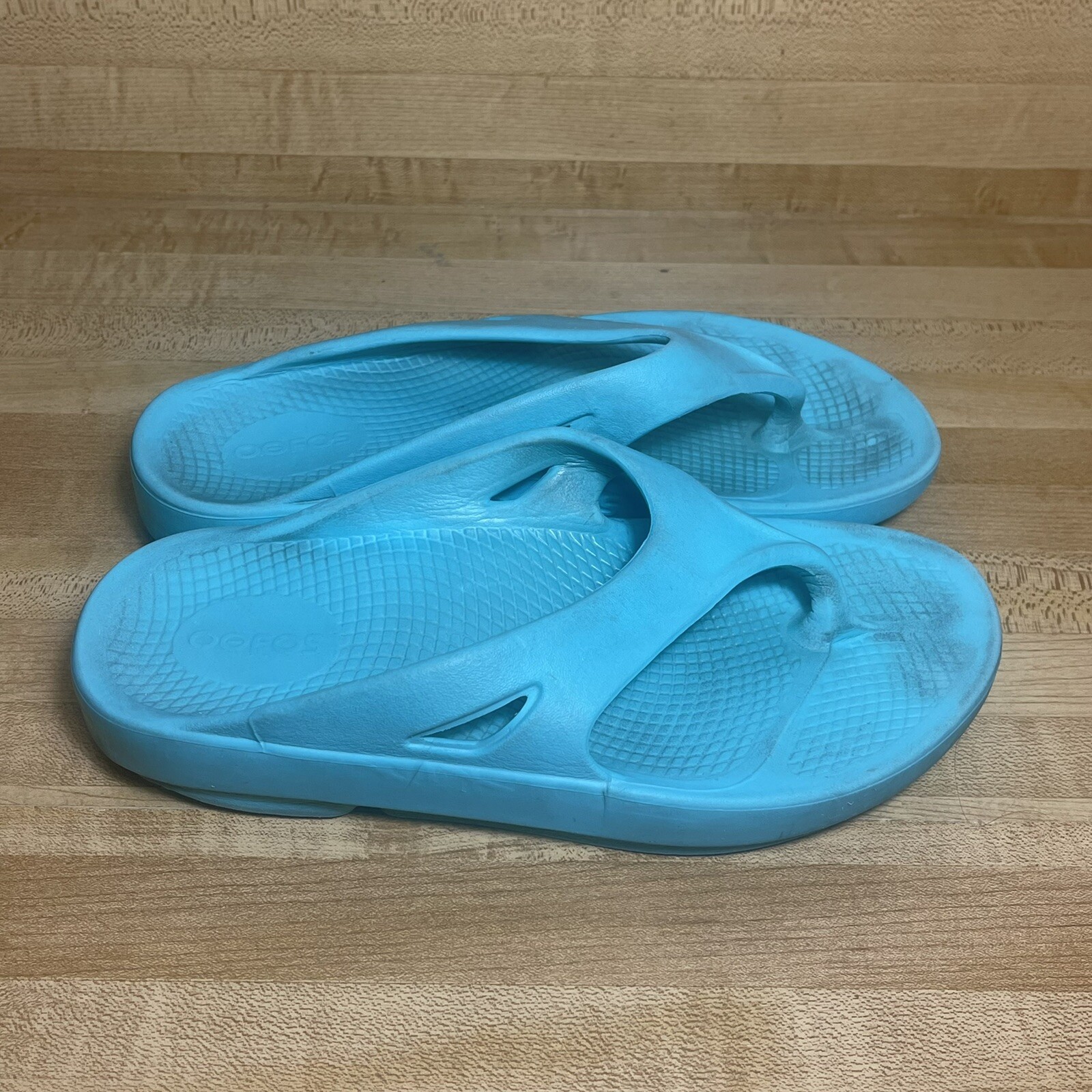 Oofos Original Orthopedic Women Size 7 Light Blue Teal Flip Flops Thong  Sandals | eBay