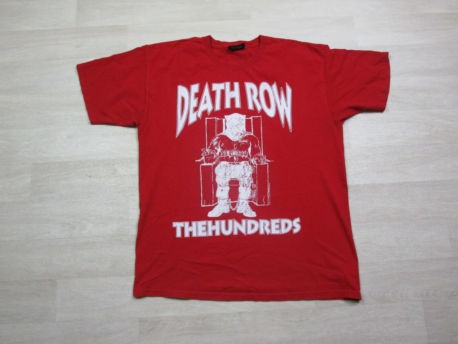 FILA T Shirt Death Row Records (taglia Large) Rossa (marca The Hundreds) 2016 Rap Tupac