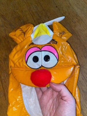 Amazing Vintage Fozzie Bear Muppets Size 4 Kids Rain Coat Puddle