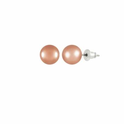 Klassische Kugel-Ohrstecker Belvoir 8 mm Hochglanz roségoldfarben