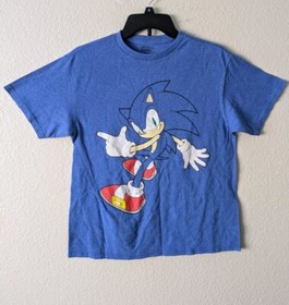 Sonic The Hedgehog Costume Headpiece Fleece Hat Accessory & TShirt L Youth