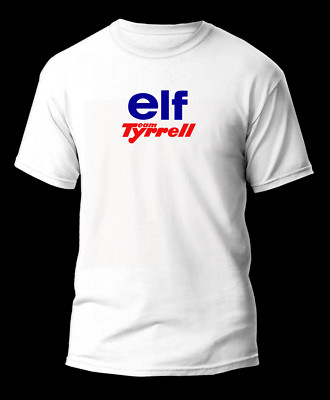 ELF Team Tyrrell Racing White 50/50 T-Shirt - Sizes S-XL