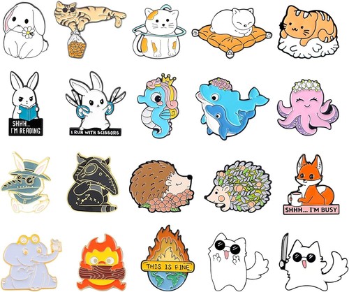 Cute Funny Assorted Pin Nickelodeon Food Disney Enamel Brooch Cat Cartoon - Picture 67 of 180