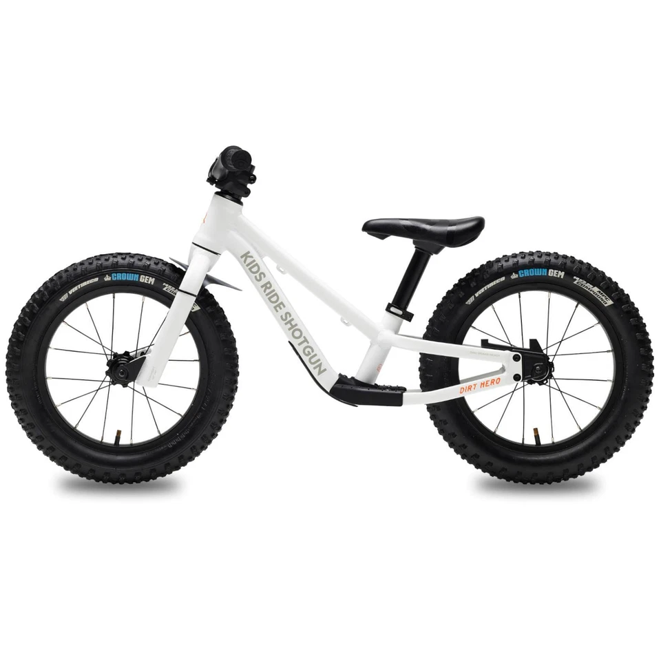 Kids Ride Shotgun Kinder Laufrad Dirt Hero 14" Weiß Offroad Bike Lauflernrad