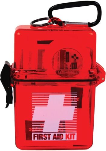 First Aid Only Outdoor Kit Essential Items In Waterproof Case Carabiner Clip - Picture 2 of 2
