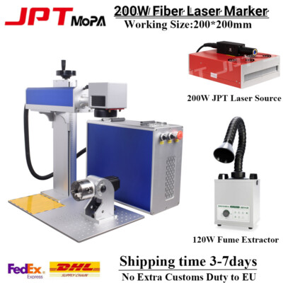 200W JPT M7 Mopa Fiber Laser Color Marking Machine Support Lightburn For Metal 