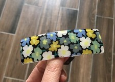 France Luxe Barrette Hair Clip Floral Blue Yellow Daisy