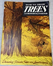 How To Draw Trees Frederick Garner Foster vtg Art Book instruction drawing 1970s