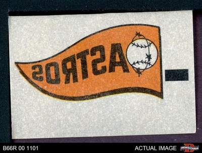 1966 Topps Rub Offs  Houston Astros Pennant 6 - EX/MT
