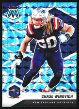 Chase Winovich 2021 Panini Mosaic Blue Reactive Prizm New England Patriots #141