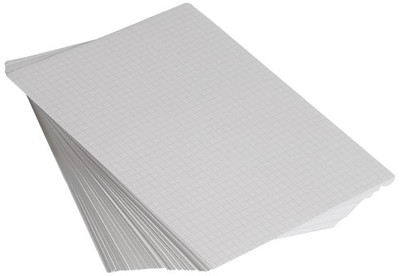 RHINO A4 Loseblatt quadratisches Papier, 500 Blatt / 1000 Seiten, 7 mm quadratisches Papier
