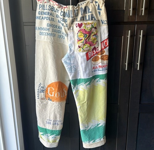 Vintage 60s/70s/80s Flower Sack Pants 1 Of 1 - Picture 2 of 7