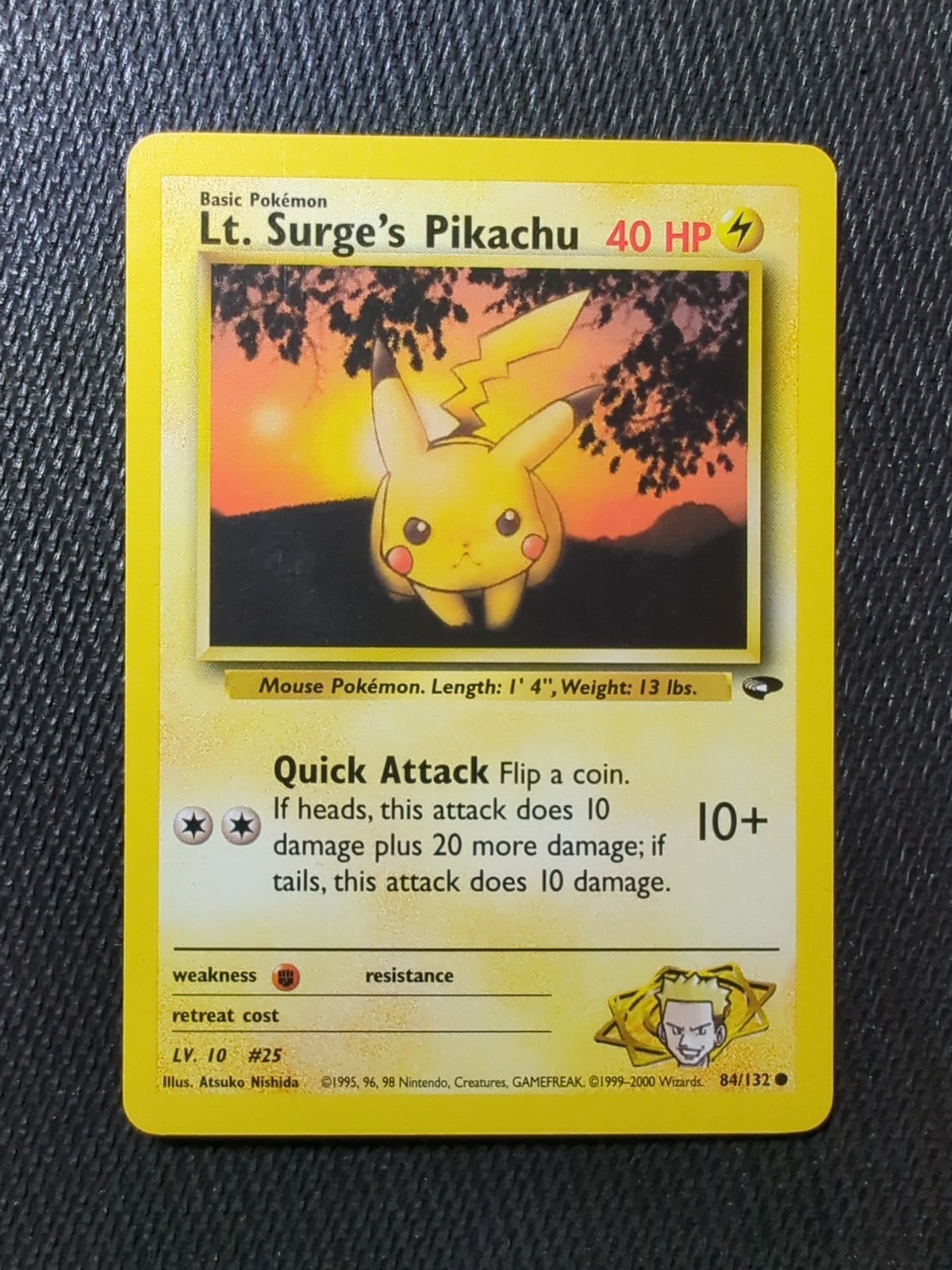 Pokémon TCG Lt. Surge's Pikachu Gym Challenge 84 Regular Unlimited Common NM