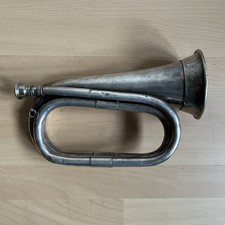 1940 Besson Co London Bugle Military Broad Arrow WW2 Silver w/ Mouthpiece
