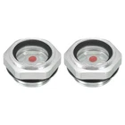 Air Compressor Oil Sight Glass, 2 Pack G 3/4" Aluminum Oil Liquid Level Gauge
