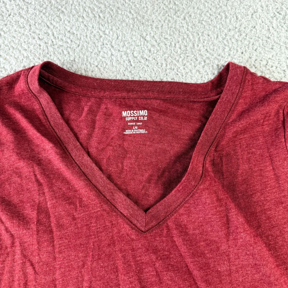 NUEVO CON ETIQUETAS Mossimo Mujer Cuello en V Pullover Manga Larga Sudadera Rojo Granate Talla L/G Foto 2 de 4