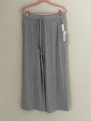 Haven Well Within Gray Viscose Ribbed Wide Leg Lounge Pants Medium NEW
