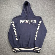 New England Patriots NFL Team Apparel Hoodie Mens Medium Blue Graphic