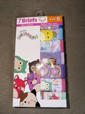Size 6 Handcraft SQUISHMALLOWS Little Girls Briefs Panties Underwear Pack