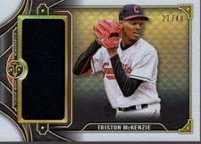 2022 Topps Triple Threads Single Jumbo Relics SJR1TM Triston McKenzie Jersey /48