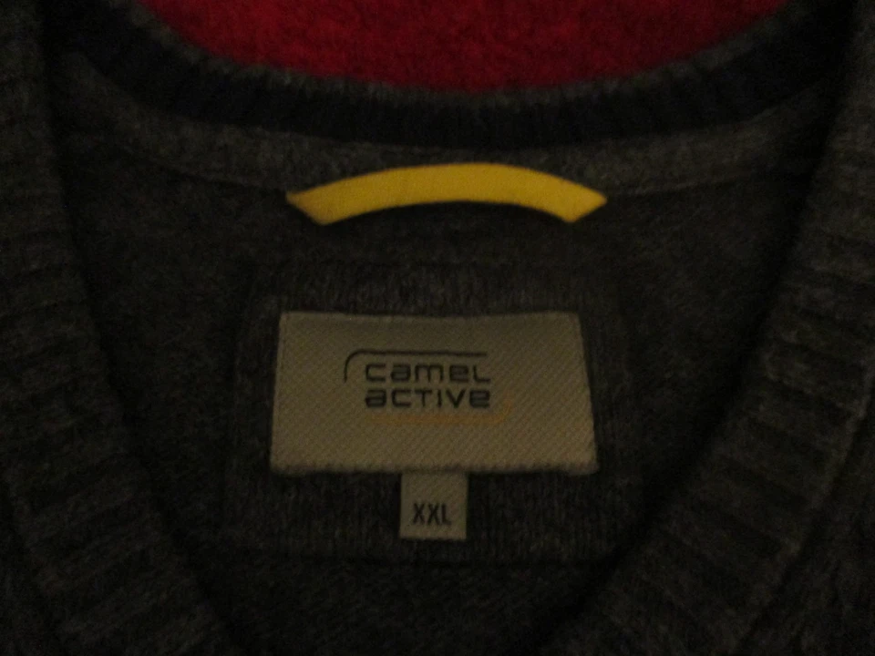 NEU grauer Pullover Herren Größe XXL CAMEL ACTIVE klassisch V-Ausschnitt Grau - Bild 2 von 4