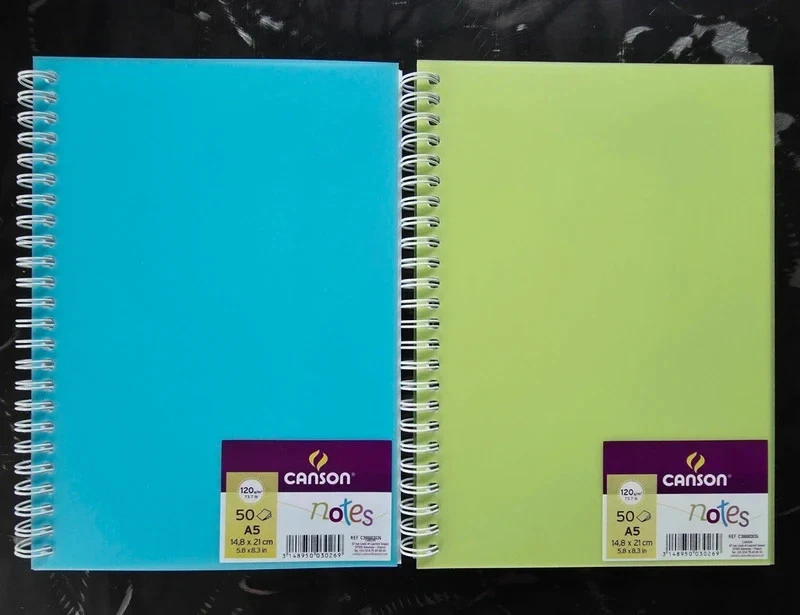 Lot de 2 carnets de croquis Canson A5 14,8x21cm - Photo 1/3