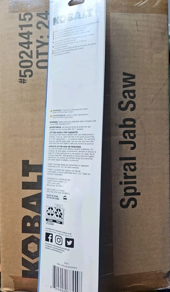 New Box Of 24 KOBALT 7 IN SPRIAL JAB SAWs - Image 2 of 2