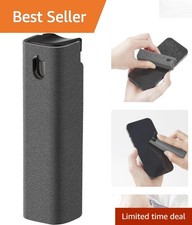 Effortless Screen Cleaning Kit: 10ml Spray Reusable Microfiber Cloth - Grey