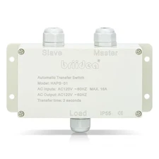 HAPS-01, Automatic Transfer Switch, Briidea 120 VAC 16 AMP ATS, AC120V -60HZ