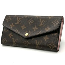 Louis Vuitton Monogram Sarah Long Wallet Rose Ballerine