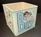 Vintage Rubens Baby Boy Nursery Plastic Square Storage Box Decor Planter Taiwan