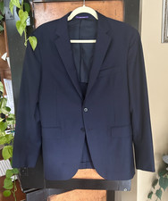 Ralph Lauren Purple Label 38S Unlined Sports Jacket 100 Wool Textured Navy