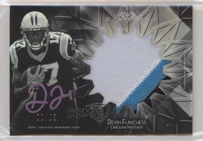 2015 Diamond Rookie Violet Ink /25 Devin Funchess RPA Jumbo Patch Auto RC 5w7