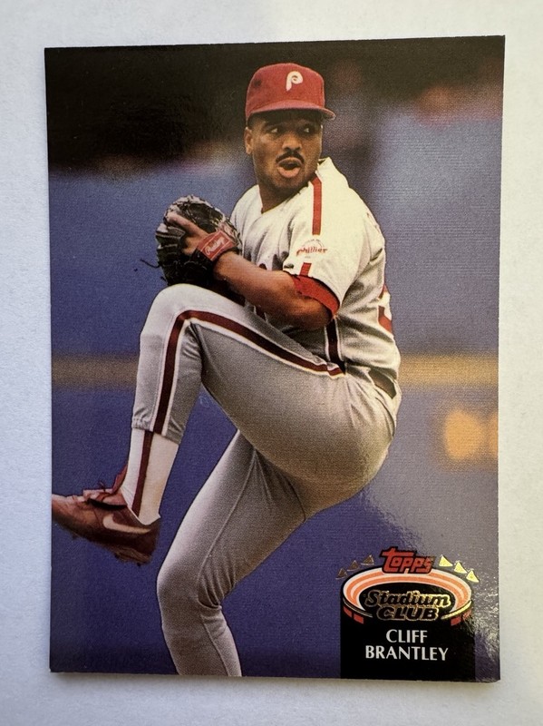 1992 Topps Stadium Club Cliff Brantley Philadelphia Phillies Rookie RC 583